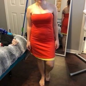 Beach dress strapless